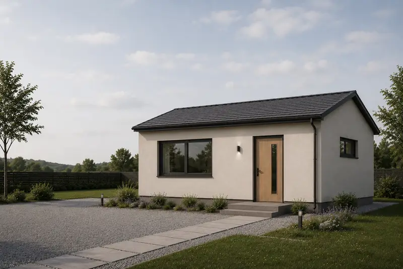 24sqm furnished concrete cabin