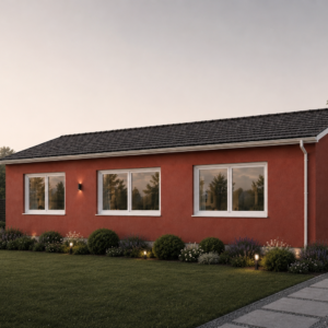 48sqm prefabricated concrete building raw shell with precast wall panels ready for finishing