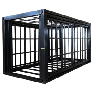 black folding container house frame