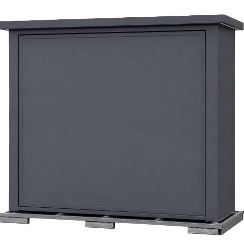 Aluminum exterior shell for prefab kitchen