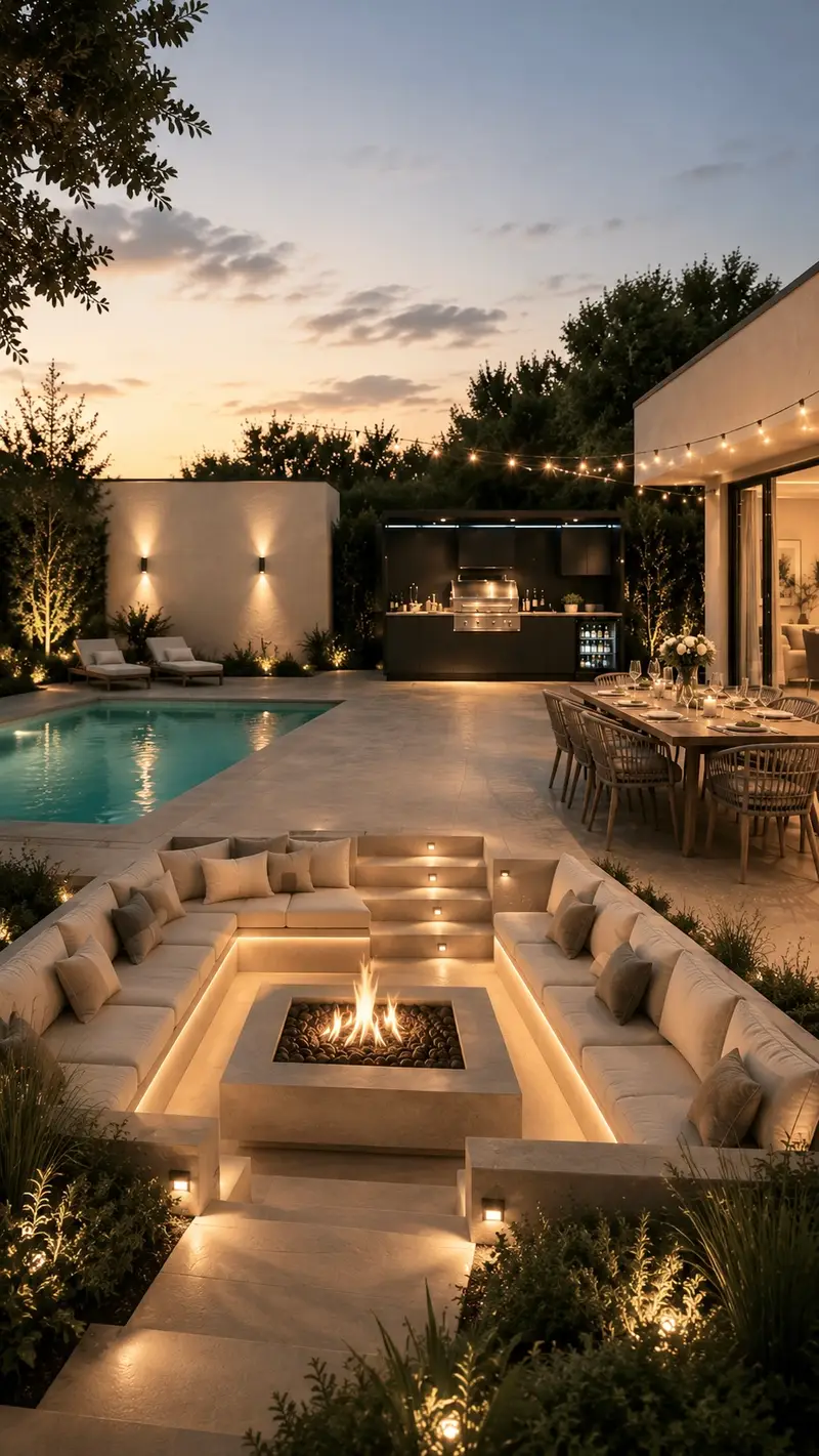 Outdoor dining and leisure space