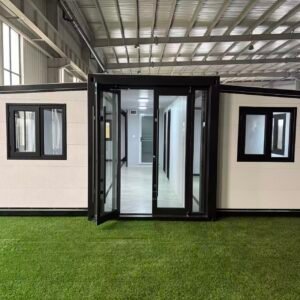 Front view of 30FT Australian standard expandable container house with modern modular exterior