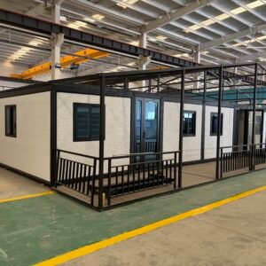 40FT expandable container house with terrace and spacious modular living design