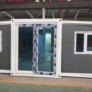 Commercial aluminum glass entrance door for modular houses and prefab buildings