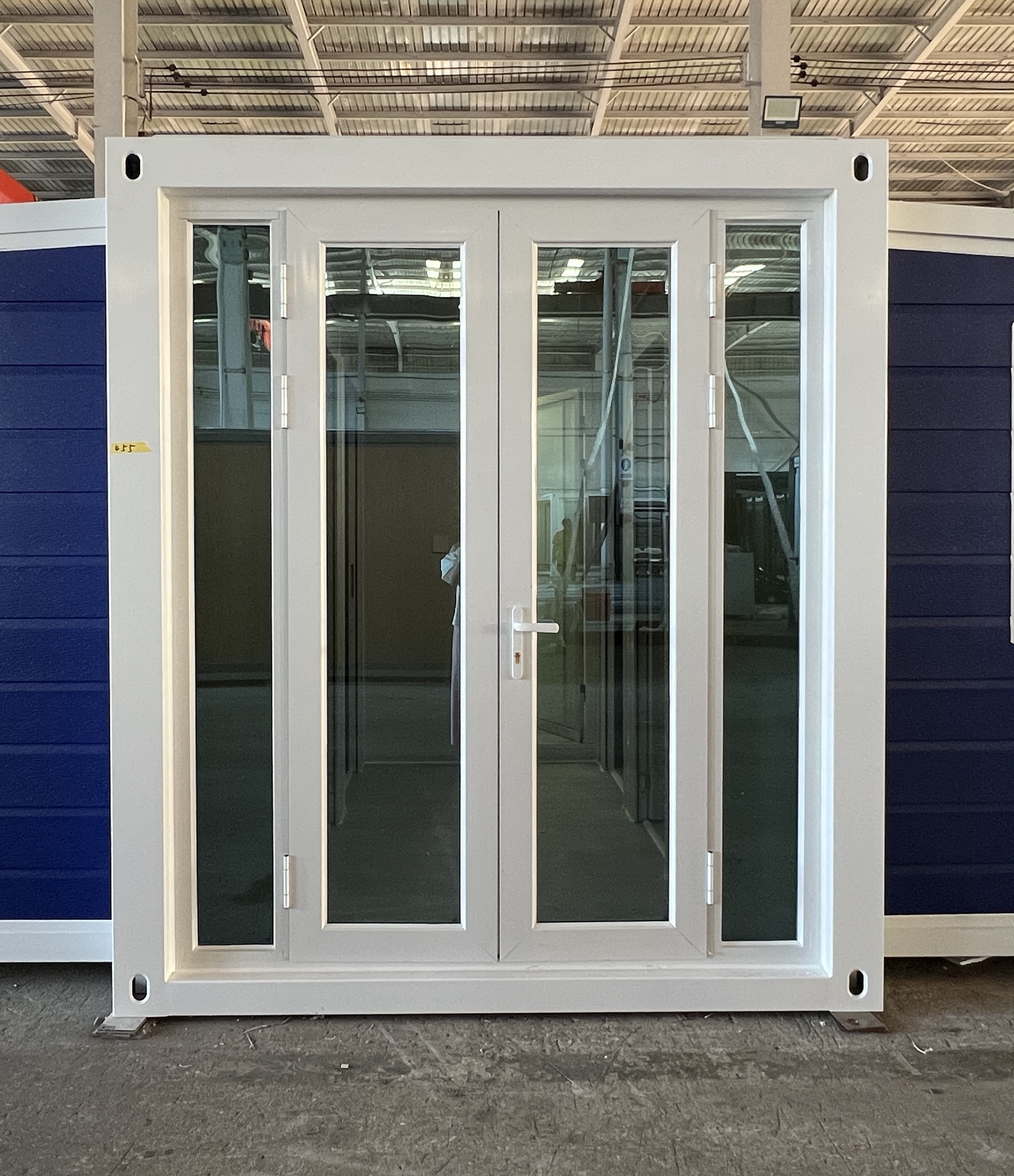 Thermal break aluminum double entrance door for prefab houses and modular homes