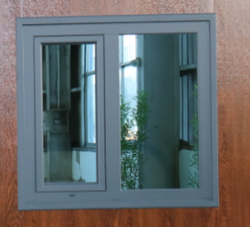 Gray thermal break aluminum window option for expandable container houses and modular homes