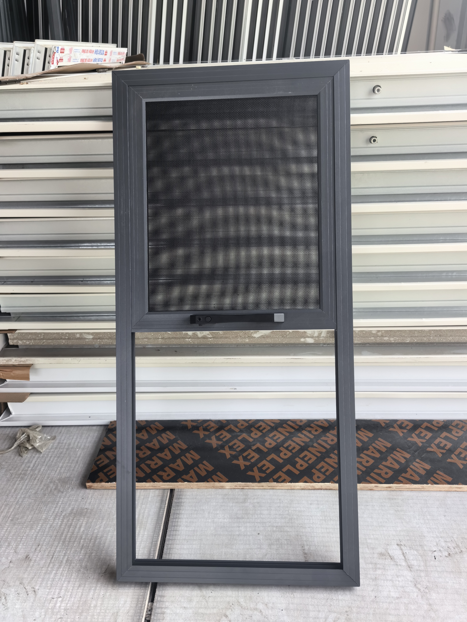 High-strength security mesh window screen for prefab houses and modular homes