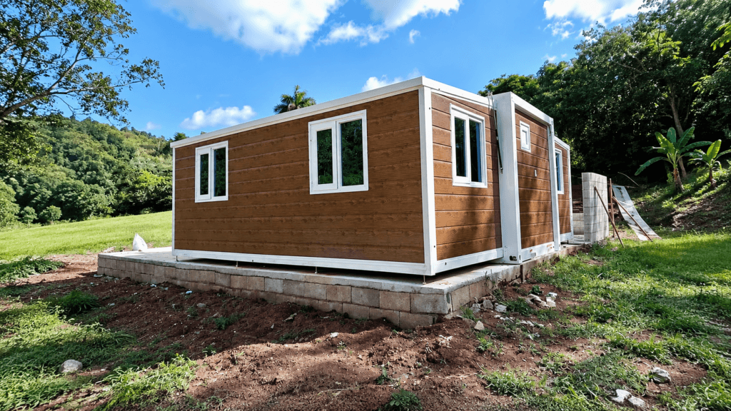 expandable container house installation